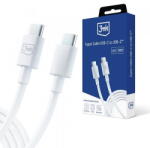 3mk Protection 5903108541213, 100 W, 1.2 m, USB-C, Alb (cab/in/us/3mk/hy/10/12/al) - vexio