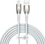 Baseus Glimmer Series kábel gyors töltéssel USB-C - Lightning 480Mb/s 2.4A 2m fehér (CADH000302)