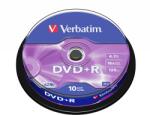 Verbatim 43498 DVD+R 4, 7GB/16x/matt ezüst írható felület/egyszer írható DVD 10db/csomag (434986) - officedepot