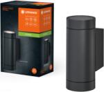 OSRAM Endura Itys kültéri fali lámpa, 2xGU10, max. 2x7W LED, IP65, 65x100x158 mm, alumínium/üveg, hengeres forma, sötétszürke