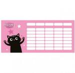 Lizzy Card kétoldalú mini órarend Kittok Star 18 x 7, 5 cm (164051) (164051)