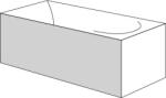 NIWELL Niwel Dia kádhoz előlap 190 cm OBEX. 190.58WH (OBEX.190.58WH)