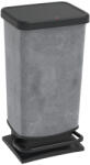 Rotho Paso Műanyag Hulladéktároló, 40 L - Betonmintás