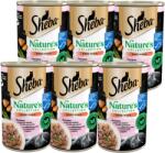 Sheba SHEBA konzerv 6x400 g Nature's Collection - nedves teljes értékű eledel felnőtt macskáknak, lazaccal, jamgyökérrel és zöldbabbal díszítve, mártásban