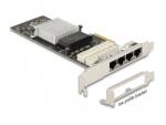 Delock PCI Express x4 Kártya - 4 x RJ45 Gigabit LAN porthoz Bypass (88610)