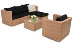 Garden Point Roma Corner 5 technorattán kerti bútorok, mézszínű (GAP418)