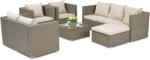 Garden Point Roma Corner 8 technorattán kerti bútorok, világosszürke (GAP419-G)