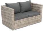 Garden Point Kétszemélyes, technorattan Roma Garden Point kanapé szürke (GAP247SO2)