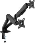 SBOX LCD-S024-2 17"-32" dönthető, forgatható asztali dual monitor tartó konzol