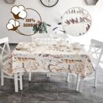 Pucioasa Fata de masa teflonata din bumbac, rotunda, diametru 140cm, model vegetal Fata de masa