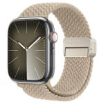 Apple Watch 4-6, SE, SE (2022) (42 / 44 mm) / Watch 7-9 (45 mm) / Watch 10 (46 mm) / Watch Ultra 1-2 (49 mm), textíl pótszíj, állítható, mágneses zár, Dux Ducis Mixture Pro, bézs