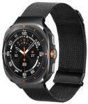 Samsung Galaxy Watch Ultra (47mm) SM-L705, fém pótszíj, mágneses zár, milánói stílus, Dux Ducis Milanese, fekete