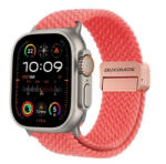 Apple Watch 4-6, SE, SE (2022) (42 / 44 mm) / Watch 7-9 (45 mm) / Watch 10 (46 mm) / Watch Ultra 1-2 (49 mm), textíl pótszíj, állítható, mágneses zár, Dux Ducis Mixture Pro, rózsaszín