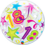 Qualatex Számos Bubbles lufi 22" 56cm 18-as számmal (LUFI713712)