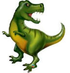 Qualatex Óriás fólia lufi 42" 107cm dinoszaurus, T-Rex (LUFI898424)