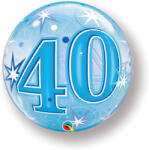 Qualatex Számos Bubbles lufi 22" 56cm 40-es számmal (LUFI267043)