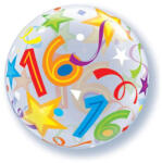 Qualatex Számos Bubbles lufi 22" 56cm 16-os számmal (LUFI589504)