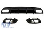 KITT Tető spoiler, hátsó diffúzor, kipufogóvégek MERCEDES W176 A-osztály 12+ modellekhez, Sport B stílus (COCBMBW176AMGB)