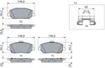 Bosch Set placute frana BOSCH 0 986 424 862 (0 986 424 862)