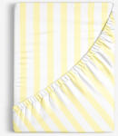 Goldea cearceaf de pat 100% bumbac cu elastic - dungi galbene 80 x 160 cm