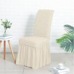 Forcheer SzékSzoknya teljes székre (seersucker, törtfehér)