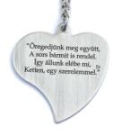 R. M. ékszer Öregedjünk meg együtt acél medálos kulcstartó (19699RM)