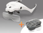 Handy Fejpántos Nagyító Led Világítással + 5db-os Lencse Szett (10792) (gz-10792)