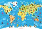 Interdruk - Puzzle Harta lumii - 250 piese Puzzle