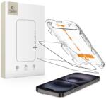 Tech-Protect QUICK SET+ комплект от 2 закалени защитни стъкла за iPhone 15 / 16 черен (5906302363179)