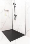Water Fun Cagliari || Black 80x120x2, 6 cm Cădiță de duș pătrată, SMC, cu sifon inclus (GTS-812B)