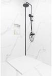 Water Fun Cagliari || White 80x120x2, 6 cm Cădiță de duș pătrată, SMC, cu sifon inclus (GTS-812W)