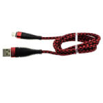 Flippy Cablu Date Incarcare 3A Lightning 1 m X119 Blister, Rosu Negru (teo-12885)