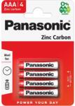 Panasonic Red Zinc AAA mikro 1.5V cink-mangán tartós elem 4db/csomag R03R (R03R-4BP)
