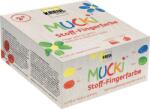 Kreul "MUCKI "Ujjfesték készlet textilhez, 4 szín 150 ml, Hobby Line