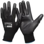  Textil védőkesztyű X-TOUCH BLACK fekete PU 9/M