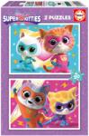 Educa Puzzle pentru copii Educa din 2 x 20 piese - Super pisoi (EDU20340) Puzzle