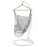 Leziter Puerto függőszék állvánnyal szürke-fehér (WST-02-Grey_SW-007-STWH) - homelux