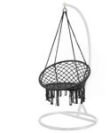Leziter Cardenas függőfotel állvánnyal fekete-fehér (WST-01-Black_SW-007-STWH) - homelux
