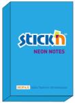 Hopax Notes autoadeziv 76 x 51 mm, 100 file, Stick'n - albastru neon (HO-21207)