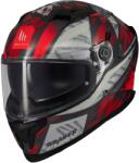 MT Helmets MT Braker SV Fury zárt motoros bukósisak fekete-szürke-piros