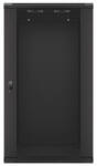 Lanberg WF01-6622-10B 19" 22U SZÉL: 600mm MÉLY: 600mm MAG: 1085mm lapraszerelt üvegajtós fekete fali rack szekrény