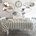 Pucioasa Fata de masa teflonata din bumbac, 160x220cm, model geometric cu buline Fata de masa