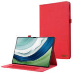 Huawei MatePad Pro (12.2) (2024), mappa tok, stand, textil hatás, piros