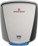 World Dryer Q-973A2 WORLD DRYER VERDEdri villámgyors kézszárító zajszint csökkentővel, rozsdamentes acél, selyem, 950W, 12mp, 69dB SILENT (GCMVDS)