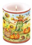 Ambiente Őszi - madárijesztős átvilágítós gyertya - 12x10 cm - Scarecrow (VR-19109270)