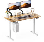 StableDesk Birou reglabil electric StableDesk Plus 2 (Model 2025), 2 motoare, Ridica 100 kg, Controler cu Butoane, Aplicatie Smart pentru Telefon, Ergonomic, 3 F (SD-113-AL-R-LR-138x67)