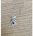 Flippy Pandantiv din Argint 925, Jolie Silver, pentru Dama, Model Floare Cu Pietre de Zirconiu Cubic, 1 x 1 cm, 0.9 g, Argintiu Verde inchis (teo-125537)