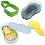 Flippy Recipient de Depozitare Avocado 5in1, Flippy, Etans, pentru Frigider, din Plastic, Dispozitiv de Taiat, Curatat, Feliat, 14x4x7 cm, Verde (teo-126557)