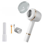 Flippy Aparat Pentru Curatat Scame, Par Si Praf, Flippy, Pentru Diferite Tipuri De Material, Cu Lame Din Otel Inoxidabil, Incarcare Prin USB Type-C, Cu Perie De Curatare, Cablu USB Si Stick Cu Lipici Incluse