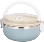 Flippy Caserola pentru alimente Flippy, lunch box, 700 ml, otel inoxidabil, maner, valva aerisire, inchidere etansa, 15 x 8.5 cm, albastru (teo-125118)